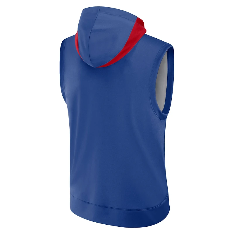 Sweat à capuche sans manches Nike Royal Chicago Cubs Authentic Collection Dri-FIT pour homme