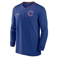 Haut Nike Royal Chicago Cubs Authentic Collection Performance à demi-zip pour homme