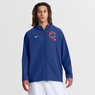 Veste à capuche zippée intégrale Nike Royal Chicago Cubs Authentic Collection pour homme