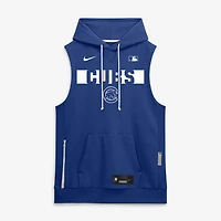 Men's Nike Royal Chicago Cubs Authentic Collection Standard Issue Dri-FIT Sleeveless Hoodie