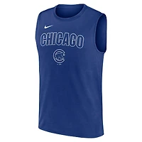 Men's Nike Royal Chicago Cubs Knockout Dri-FIT Muscle Tank Top
