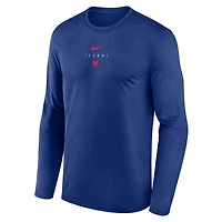 Men's Nike Royal Chicago Cubs Large Swoosh Back Legend Performance T-Shirt