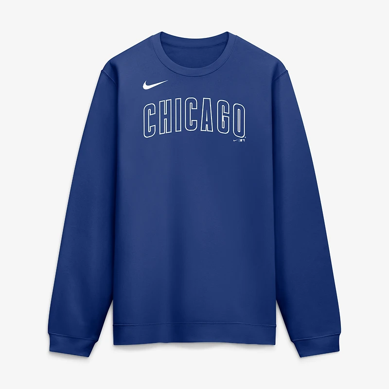 Men's Nike Royal Chicago Cubs Primetime Wordmark Sweatshirt