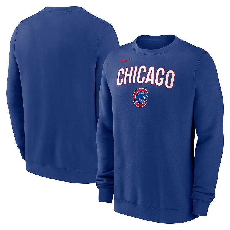 Sweat-shirt Nike Royal Chicago Cubs pour homme