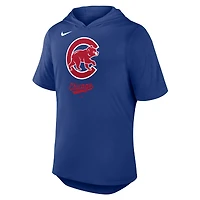 Men's Nike Royal Chicago Cubs Tri-Blend Hoodie T-Shirt