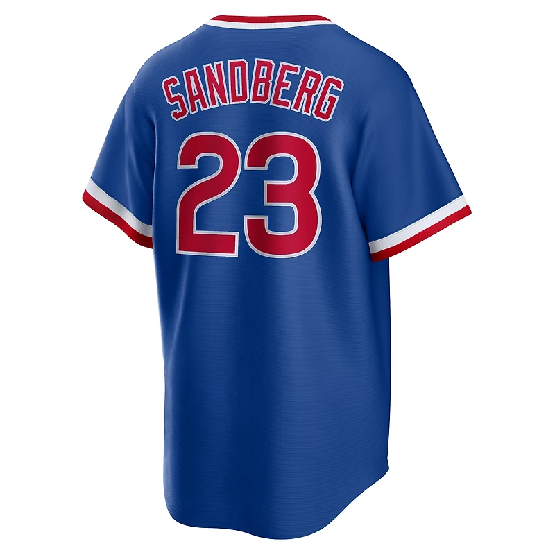Maillot de joueur Nike Ryne Sandberg Royal Chicago Cubs Road Cooperstown Collection pour homme