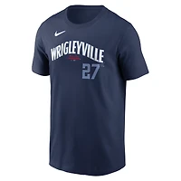 Men's Nike Seiya Suzuki Navy Chicago Cubs Fuse City Connect Name & Number T-Shirt