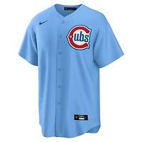 Maillot réplique de joueur alternatif Nike Seiya Suzuki bleu clair des Chicago Cubs pour homme