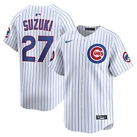 Maillot de joueur à domicile Nike Seiya Suzuki blanc Chicago Cubs 2025 MLB World Tour : Tokyo Series pour homme