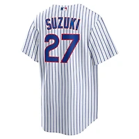 Maillot Nike Seiya Suzuki blanc pour homme, réplique domicile des Chicago Cubs