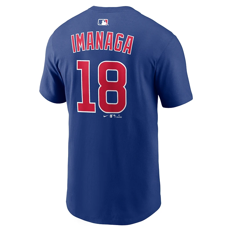Men's Nike Shota Imanaga Royal Chicago Cubs Name & Number T-Shirt