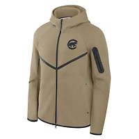 Men's Nike  Tan Chicago Cubs Tech Fleece Windrunner Full-Zip Hoodie Jacket