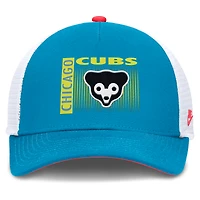 Casquette de camionneur ajustable Nike Teal Chicago Cubs Neon 90s Rise pour homme