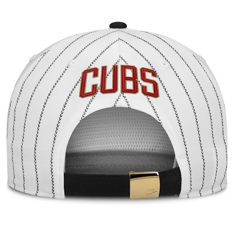 Men's Nike White/Black Chicago Cubs Cooperstown Collection Pro Adjustable Hat