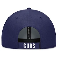 Casquette ajustable Nike Chicago Cubs Club Performance pour homme, blanche/bleue