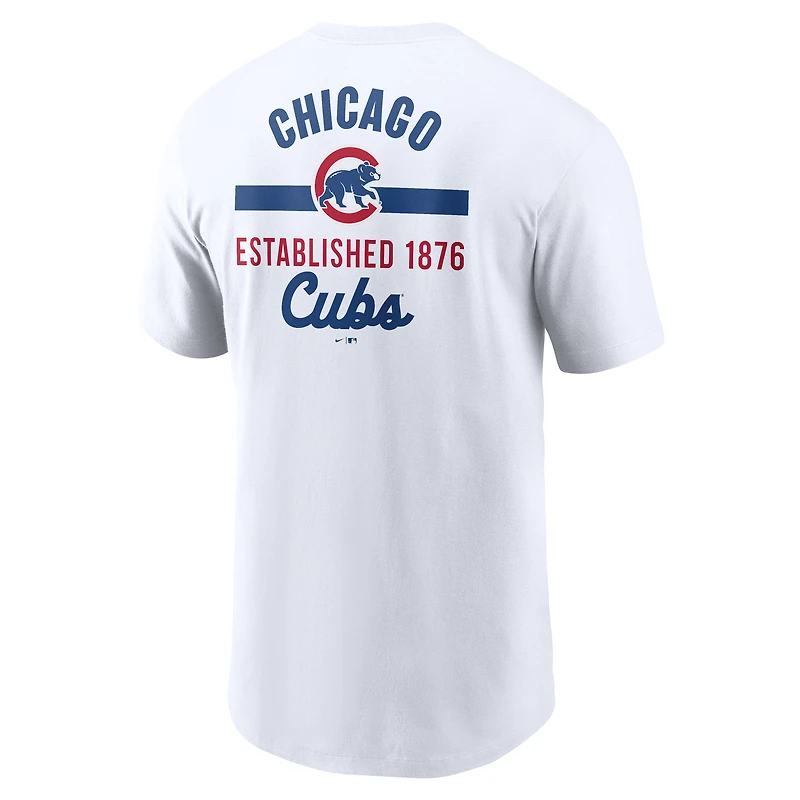 Men's Nike White Chicago Cubs 2-Hit T-Shirt