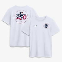 Men's Nike White Chicago Cubs Celebrating America's 250th Logo T-Shirt