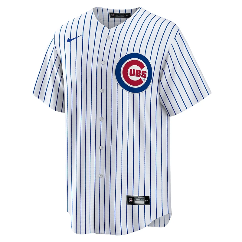 Maillot de l'équipe réplique domicile des Chicago Cubs Nike blanc pour homme