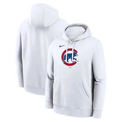Sweat à capuche Nike blanc pour homme avec logo des Chicago Cubs