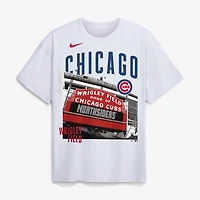 T-shirt Nike Max90 blanc pour homme, Chicago Cubs, Wrigley Field Local