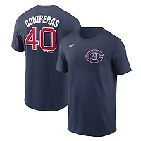 Men's Nike Willson Contreras Navy Chicago Cubs 2022 Field of Dreams Name & Number T-Shirt