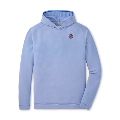 Men's Peter Millar Royal Chicago Cubs Pine Sugar Stripe Performance Hoodie