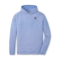 Men's Peter Millar Royal Chicago Cubs Pine Sugar Stripe Performance Hoodie