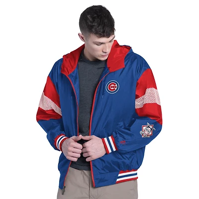 Veste à capuche zippée légère Chicago Cubs Legacy pour homme, coloris royal/rouge, style Pro Player