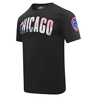 T-shirt noir Pro Standard pour hommes, paysage urbain des Cubs de Chicago