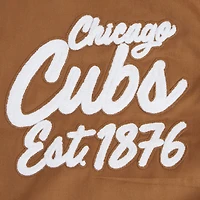Veste entièrement zippée en sergé Pro Standard marron des Chicago Cubs Paint The City pour hommes