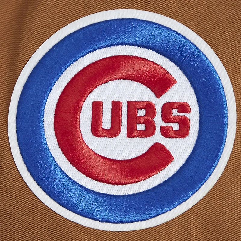 Veste entièrement zippée en sergé Pro Standard marron des Chicago Cubs Paint The City pour hommes