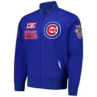 Men's Pro Standard Royal Chicago Cubs Area Code Twill Full-Zip Jacket