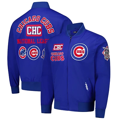 Men's Pro Standard Royal Chicago Cubs Area Code Twill Full-Zip Jacket