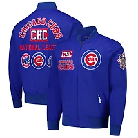 Men's Pro Standard Royal Chicago Cubs Area Code Twill Full-Zip Jacket
