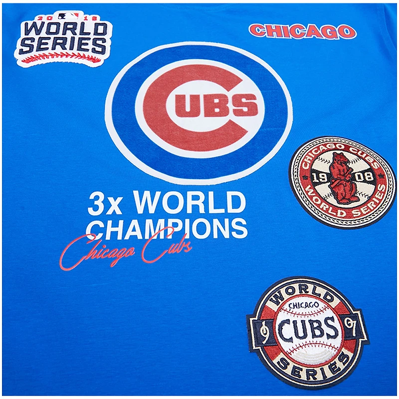 T-shirt pour homme Pro Standard Royal Chicago Cubs Championship