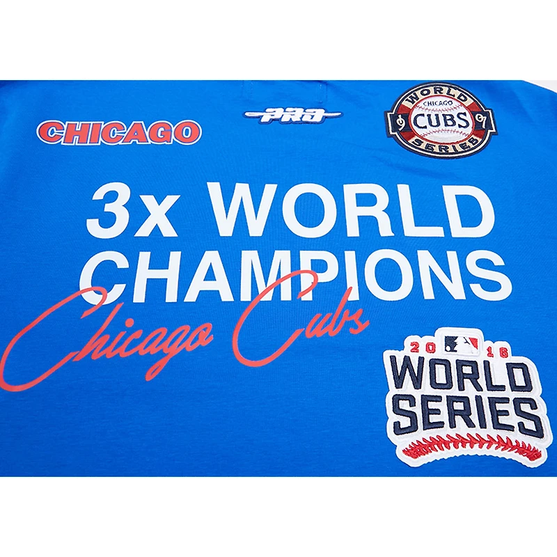 T-shirt pour homme Pro Standard Royal Chicago Cubs Championship