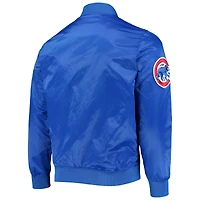 Men's Pro Standard Royal Chicago Cubs Wordmark Satin Full-Snap Jacket