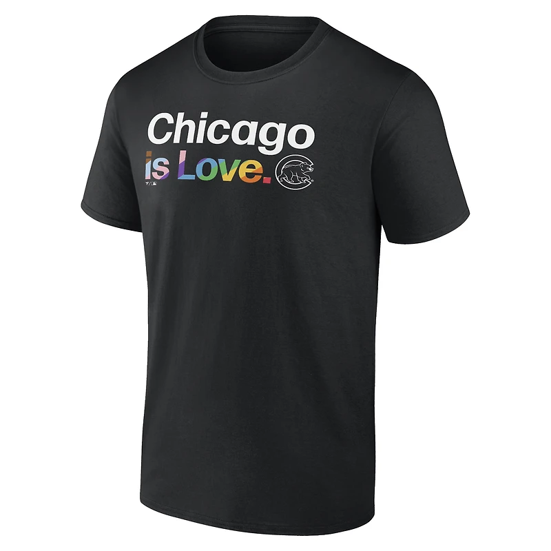 Men's Profile Black Chicago Cubs Big & Tall Pride T-Shirt