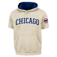 Men's Profile  Cream Chicago Cubs Big & Tall Contrast Short Sleeve Hoodie