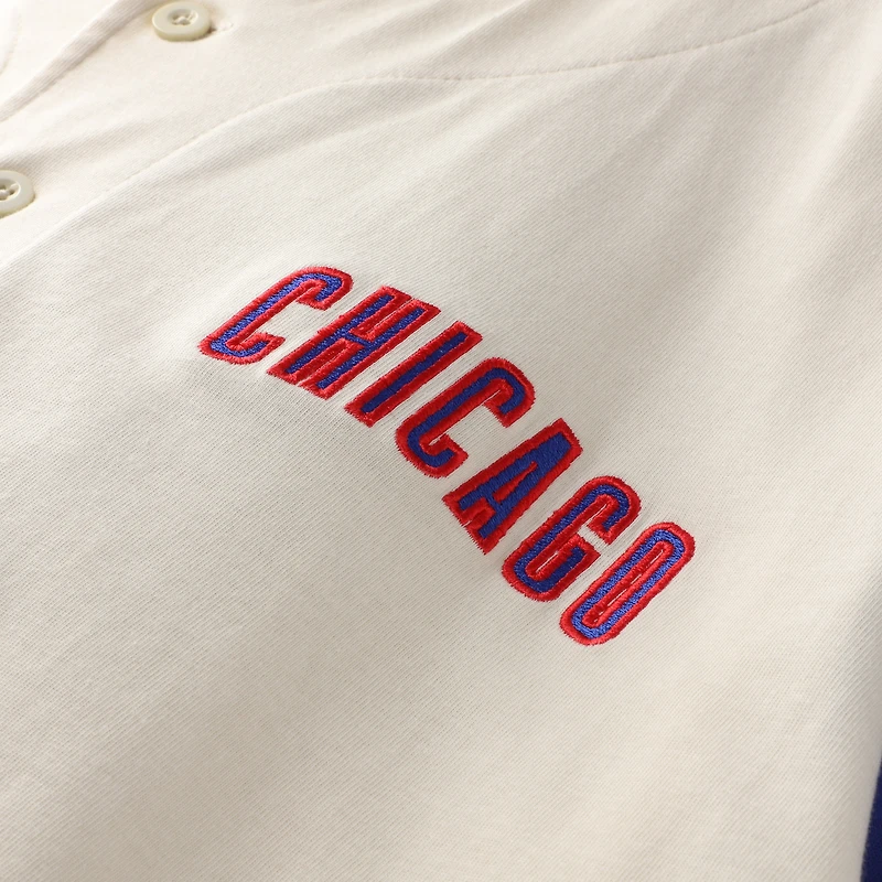 Men's Profile  Cream Chicago Cubs Big & Tall Full-Button Jersey