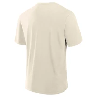 Men's Profile  Cream Chicago Cubs Big & Tall Screen Print T-Shirt