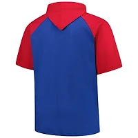 Sweat à capuche manches courtes pour homme, profil Royal Chicago Cubs, grande taille