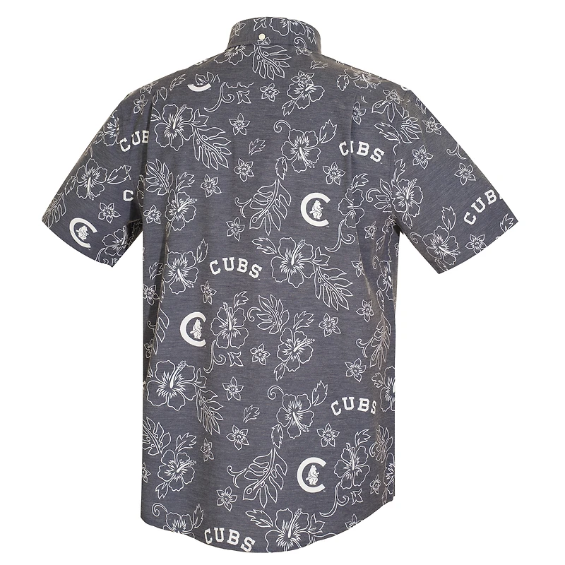 Haut à boutons en mélange de trois matières Reyn Spooner bleu marine Chicago Cubs Cooperstown Kekai Performance pour homme