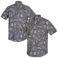 Men's Reyn Spooner  Navy Chicago Cubs Cooperstown Kekai Performance Button-Down Tri-Blend Top