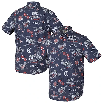 Men's Reyn Spooner Navy Chicago Cubs Kekai Button-Down Shirt