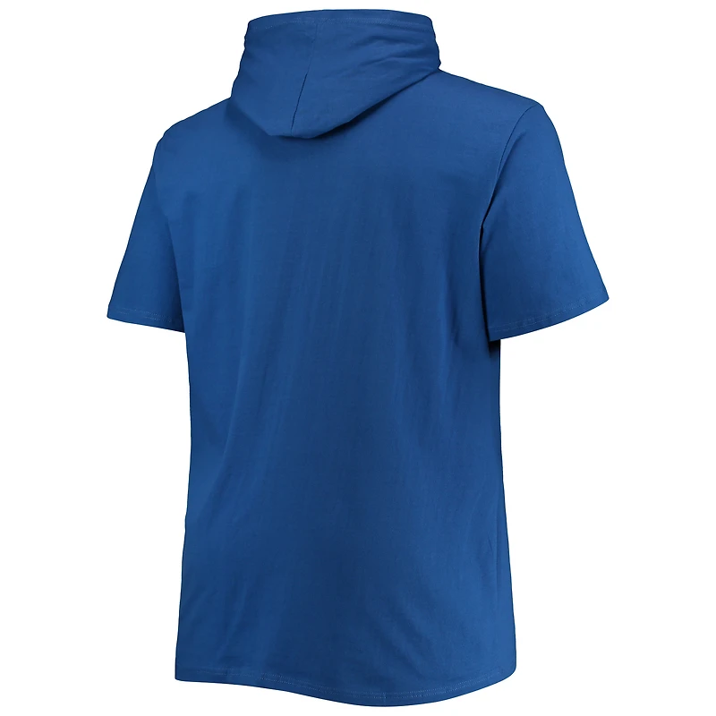 T-shirt à capuche manches courtes en jersey pour hommes des Royal Chicago Cubs Big & Tall