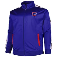 Royal Chicago Cubs Big & Tall Veste de survêtement entièrement zippée en tricot pour homme