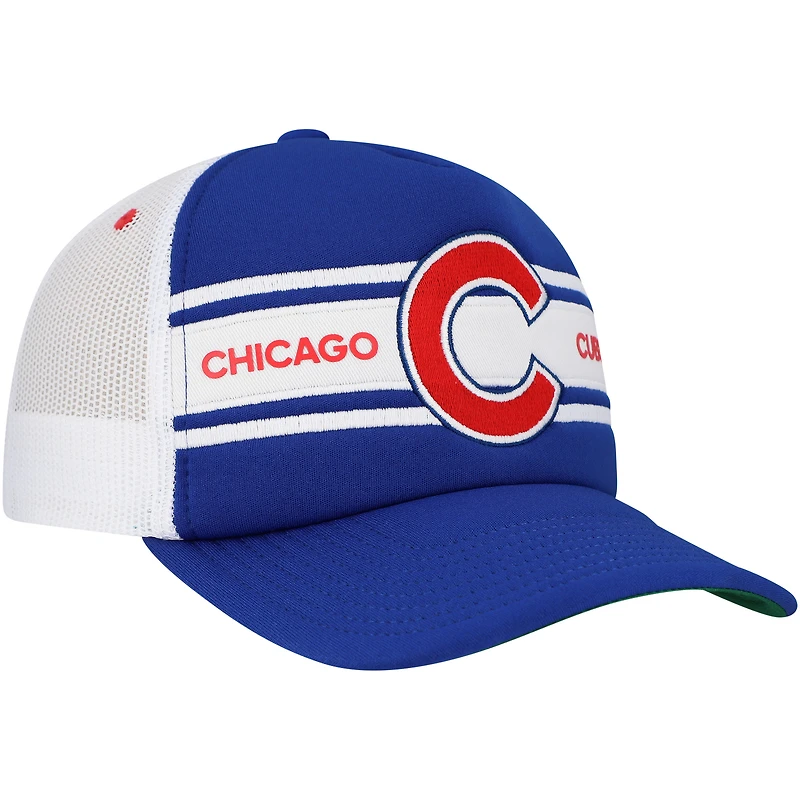 Men's   Royal Chicago Cubs Sideline Trucker Adjustable Hat