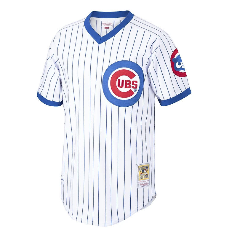Maillot authentique de joueur Ryne Sandberg, blanc, Chicago Cubs, collection Cooperstown 1987