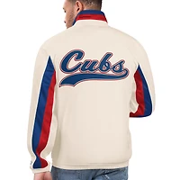 Veste de survêtement entièrement zippée Starter Cream Chicago Cubs Rebound Cooperstown Collection pour hommes